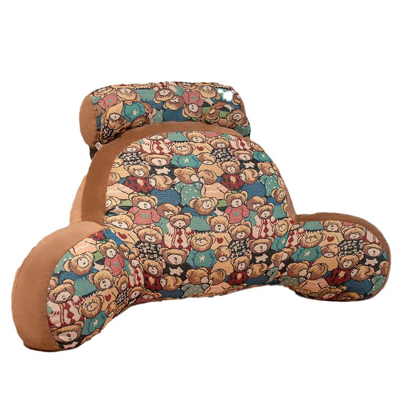 Retro Style Headboard Cushion: Soft Lumbar Support Pillow for Bed & Sofa