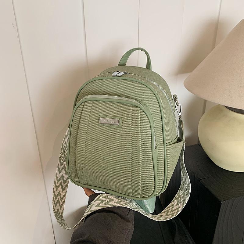 Premium sense backpack women's new casual simple shoulder messenger bag multi-functional travel small backpack