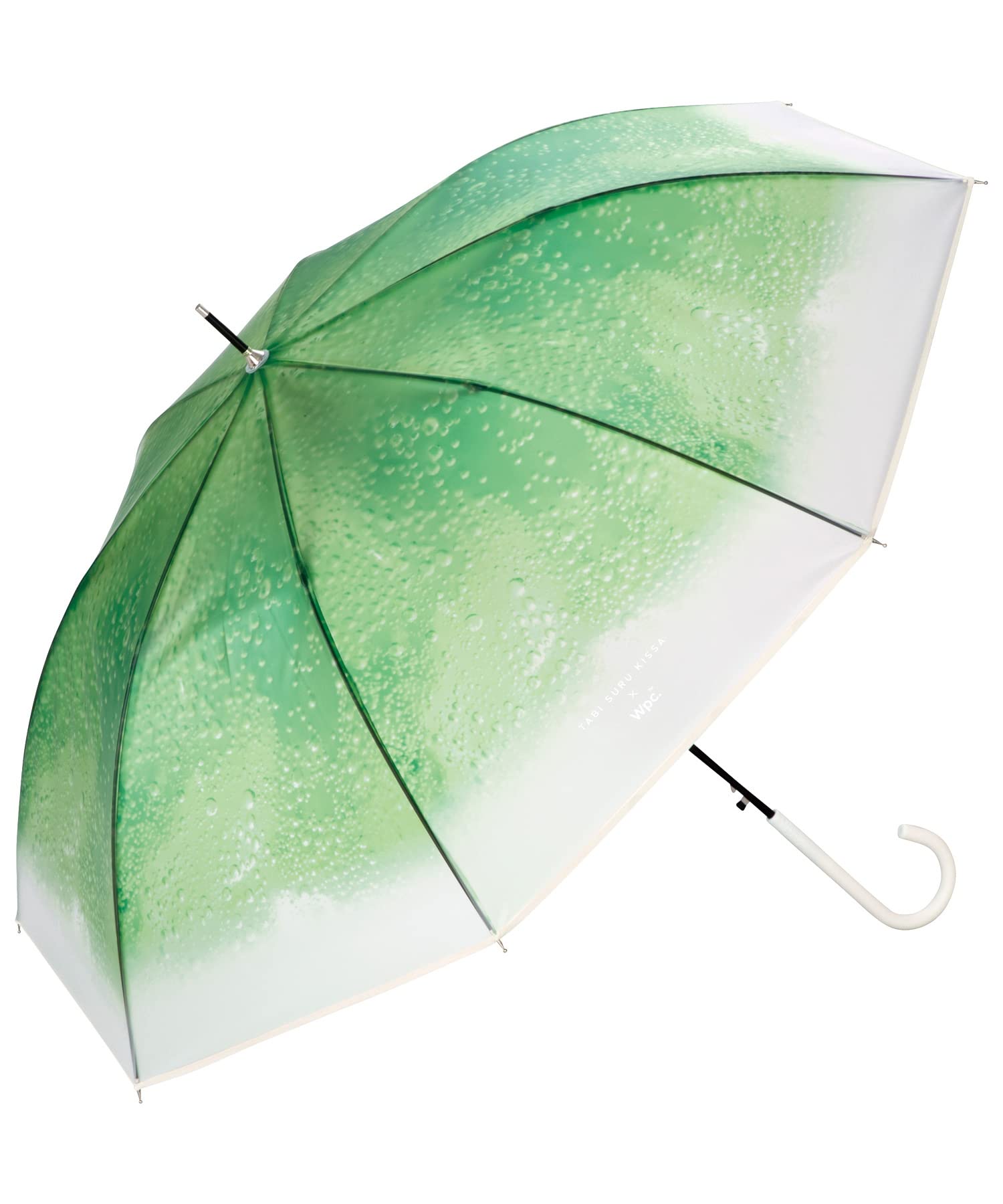 

[2022] ВПК. [Пластиковый зонт] Tabisuru Kissa x Wpc.™ Зонт «Крем-сода» Зеленый Диаметр 103 см Ребра 60 см Женский длинный зонт PT-TA02