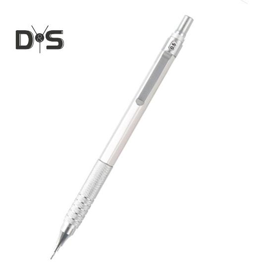 

Механический карандаш, металлический художественный чертежный карандаш со стержнем HB 0,3/0,5/0,7/0,9/2,0 мм, графитовый карандаш для рисования, письма, эскизов 0.5mm серебряный