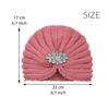 Diamond Knitted Turban Hat Bonnet Cross Wrapped Hat Muslim Bohemia Warm Turbante Cap for Women Winter Autumn Hair Accessories