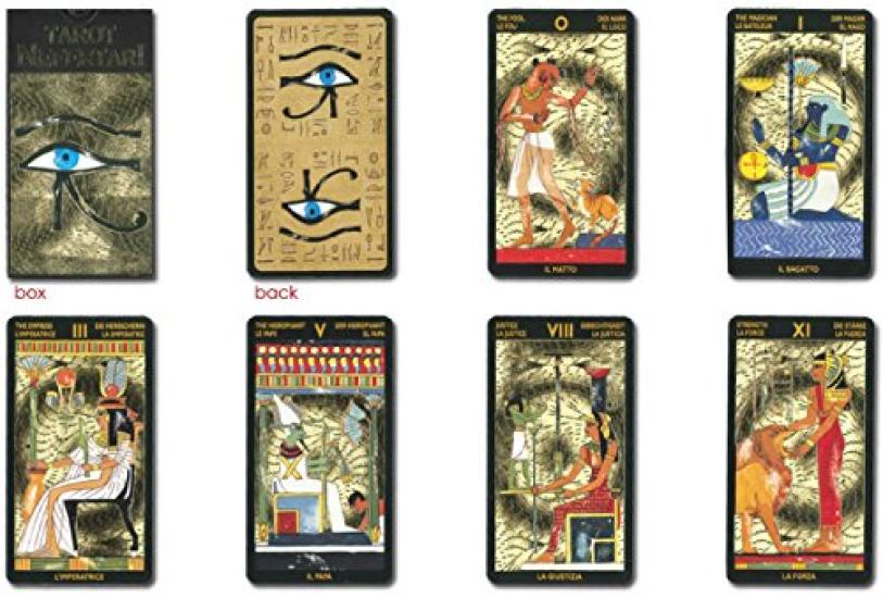 Nefertari Tarot deck for fortune includes Japanese commentary 78-card telling, "Pocket Manual"