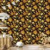 Wallpaper Golden Hibiscus Ochre, Mountain Ochre for Living Room and Bedroom 50x1000