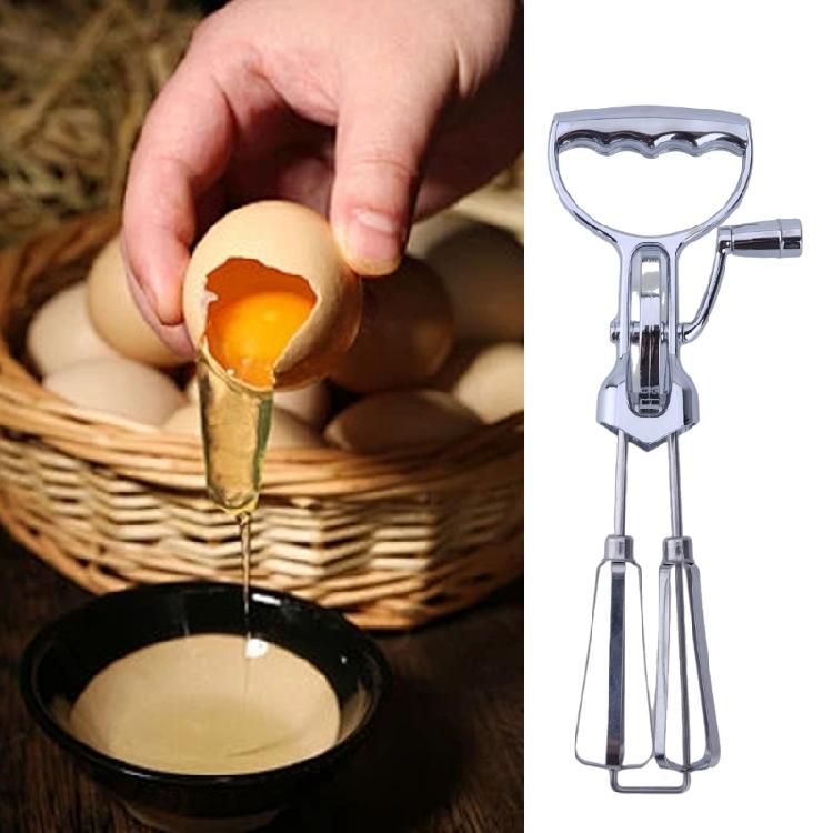 Manual Eggs Beater Double Rotary Eggs Whisk Eggbeater Convenient Cooking Tool