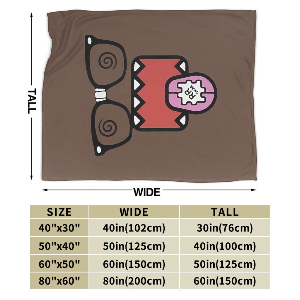 Domo Kun Blanket Quality Super Warm Throw Blanket Winter Kids Living Room Novelty Bedspread