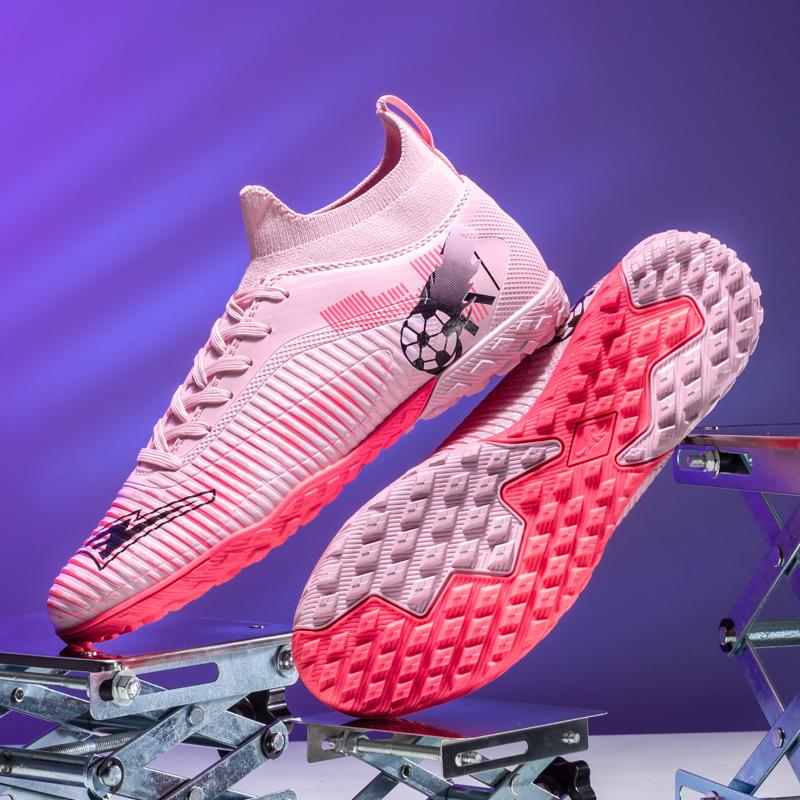 New Soccer Shoes Grass Training Anti-slip Lightweight Football Shoes Men Wear-resistant High-top Casual Sports Shoes Men