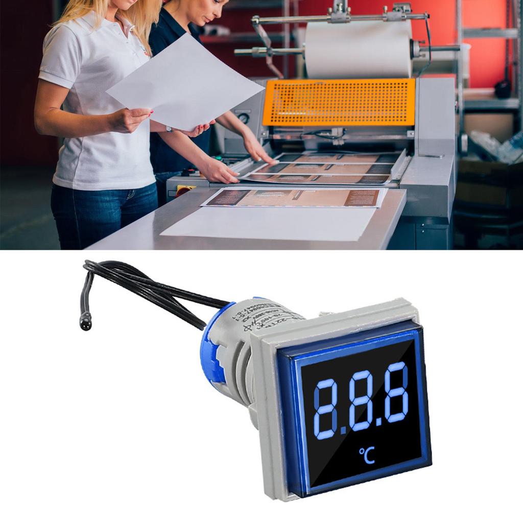 220V -20-199'C Precision Temperature Monitor Featuring Square Digital Display for Kitchens Bedrooms Offices and Labs