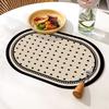Rutschfeste Tischset Wasserdichte Essplatz-Tischset Bedrucktes Muster Untersetzer Hitzebeständige Esstischmatte Küchen-Esszimmer-Dekoration