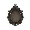 Oval Bezel Pendant Setting With Bail Fit 18x25mm Cabochon Blank Bases Tray