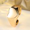 Cute Female Gold Color Heart Wedding Rings Promise Open Adjustable Engagement Jewelry For Women