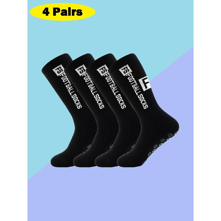 4 pairs of new FS mid tube glued football socks for sports training and competition non slip and breathable socks 4