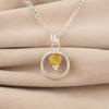 Yellow Cat's Eye Gemstone 925 Sterling Silver Jewelry Partywear Pendant 1.2" For Her PP-68-38