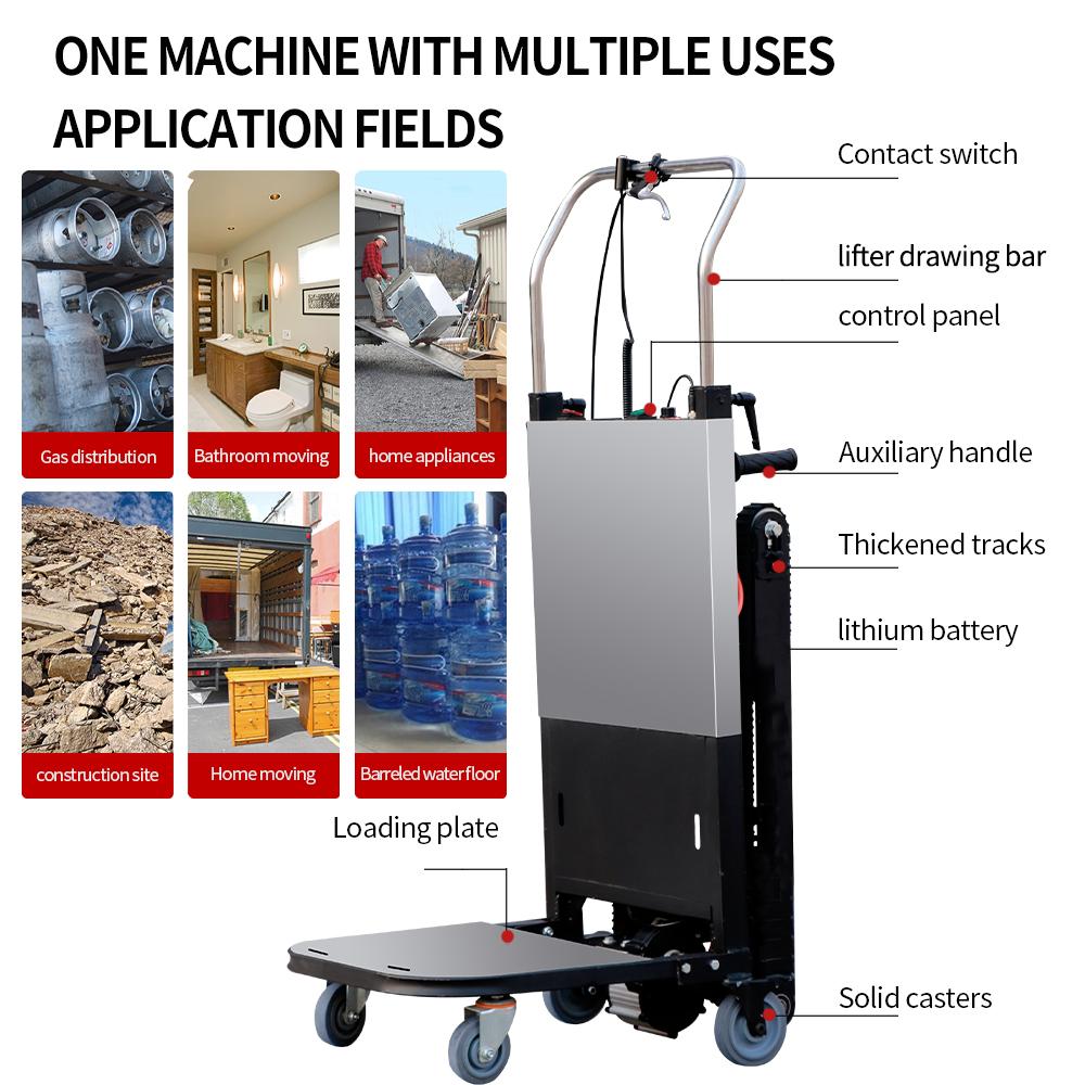 Pásový elektrický schodolez 300-400KG Nahoru a dolů po schodech Stroj pro lezení po schodech s baterií Stroj pro manipulaci s těžkým zbožím