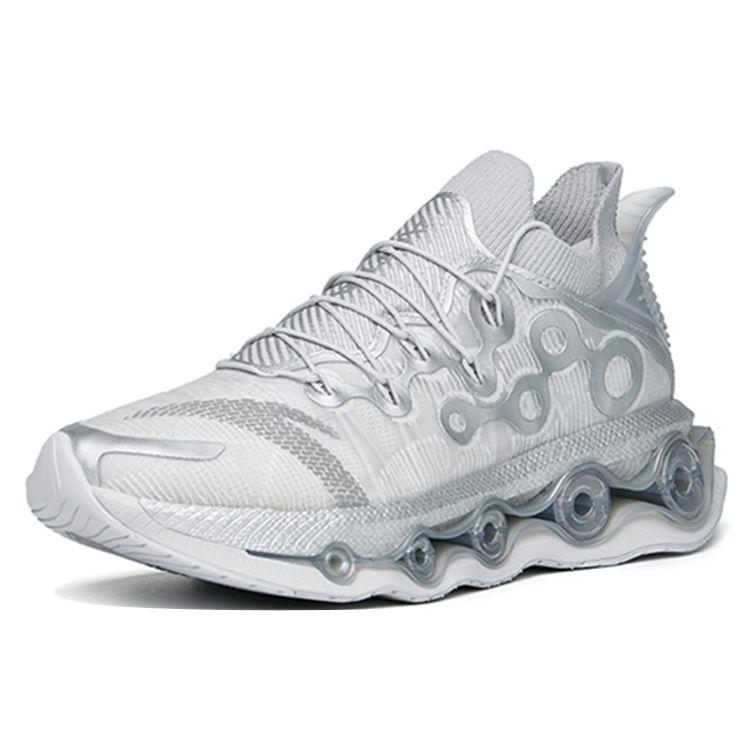 Anta Energy Ring Cushioning Lightweight Durable Non-Slip Low-Top Running Shoes Men sneaker Silver 112215559-5