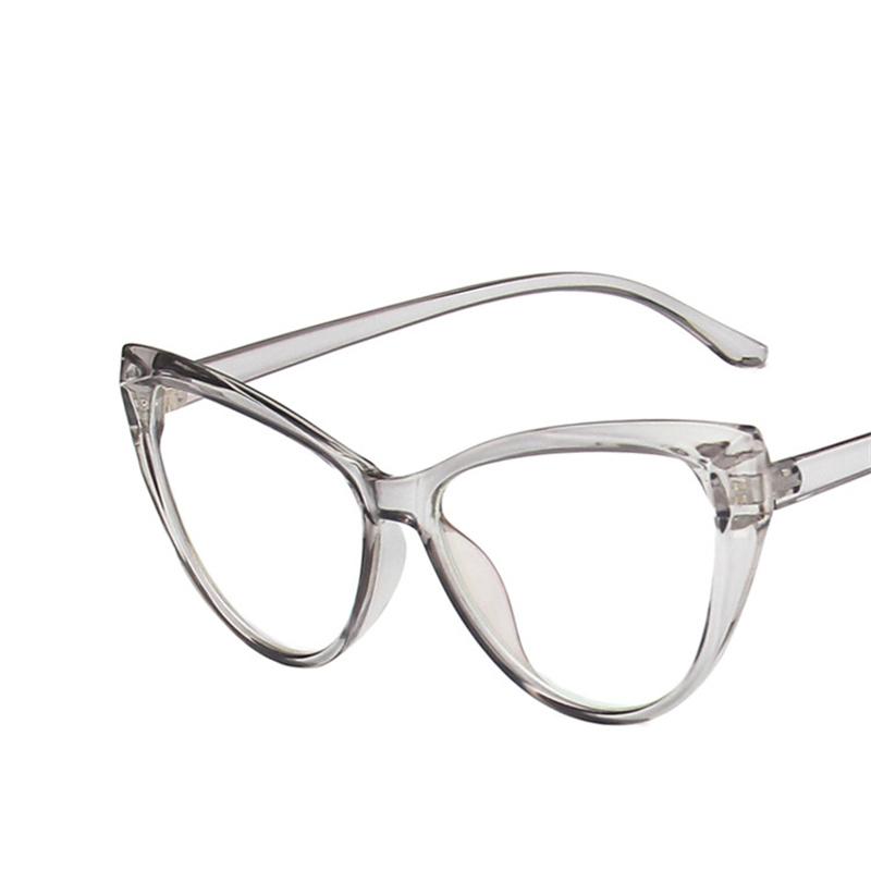 New Retro Cat Eye Glasses Frame Women Brand Vintage Trend Anti-Blue Light Glasses Transparent Frame Myopia Eyeglasses