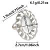 1Pcs Open Adjustable Stainless Steel Heart Sun Leaf Rings Diy Cabochons Silver/Gold Ring For Women Men Handmade Supplies
