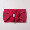 New solid color jacquard children's headband, cute five-petaled flower baby headscarf, thin soft baby hair accessories