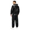 Men’s Outdoor Waterproof Suit Hooded Windbreaker Jacket Front Zipper and Sweatpants for Trail Fishing Workout Exercise