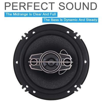 Ein Paar 6-Zoll-Auto-Stereo-Türlautsprecher, 600 Watt max., 4-Wege, Breitband-Audio, Hochtöner, Koaxial