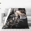 Flannel Throw Blanket Castlevania - Symphony Of The Night Wool Warm Plush Blankets Soft Bedding for Bed Living Room Home Picnic
