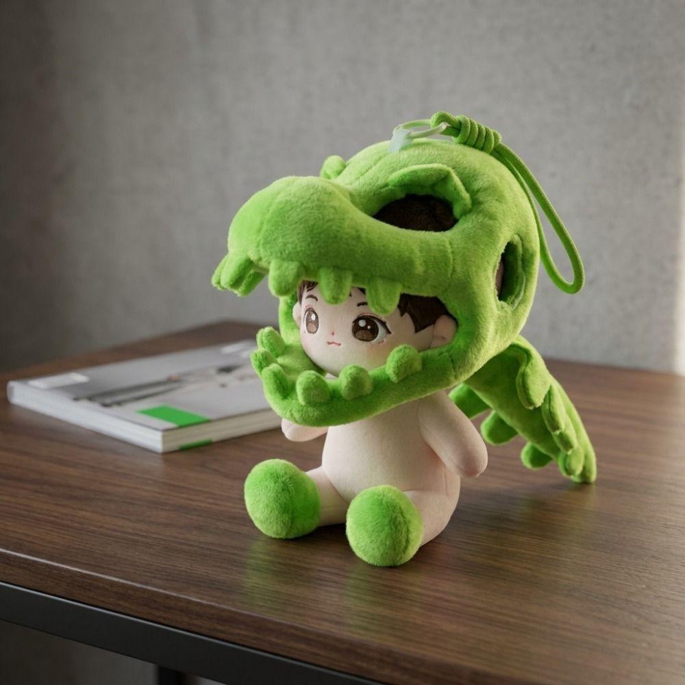 With Lanyard Dinosaur Bone Keychain Creative Plush Hoodie Keychain Backpack Accessories