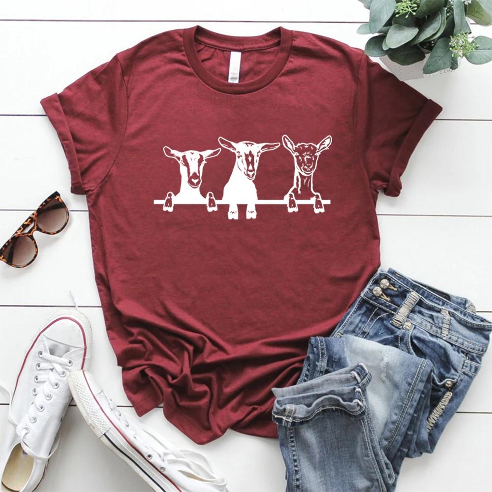 Cute Goats Tshirt Funny Goat Kid Shirt Farm Animal T-Shirt Farmer Girl Shirt Farmer Sibling Outfit Women Graphic Tee