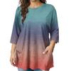 Blusa Estampada de Manga Corta de Moda para Mujer Tallas Grandes para un Look Elegante de Oficina y Casual