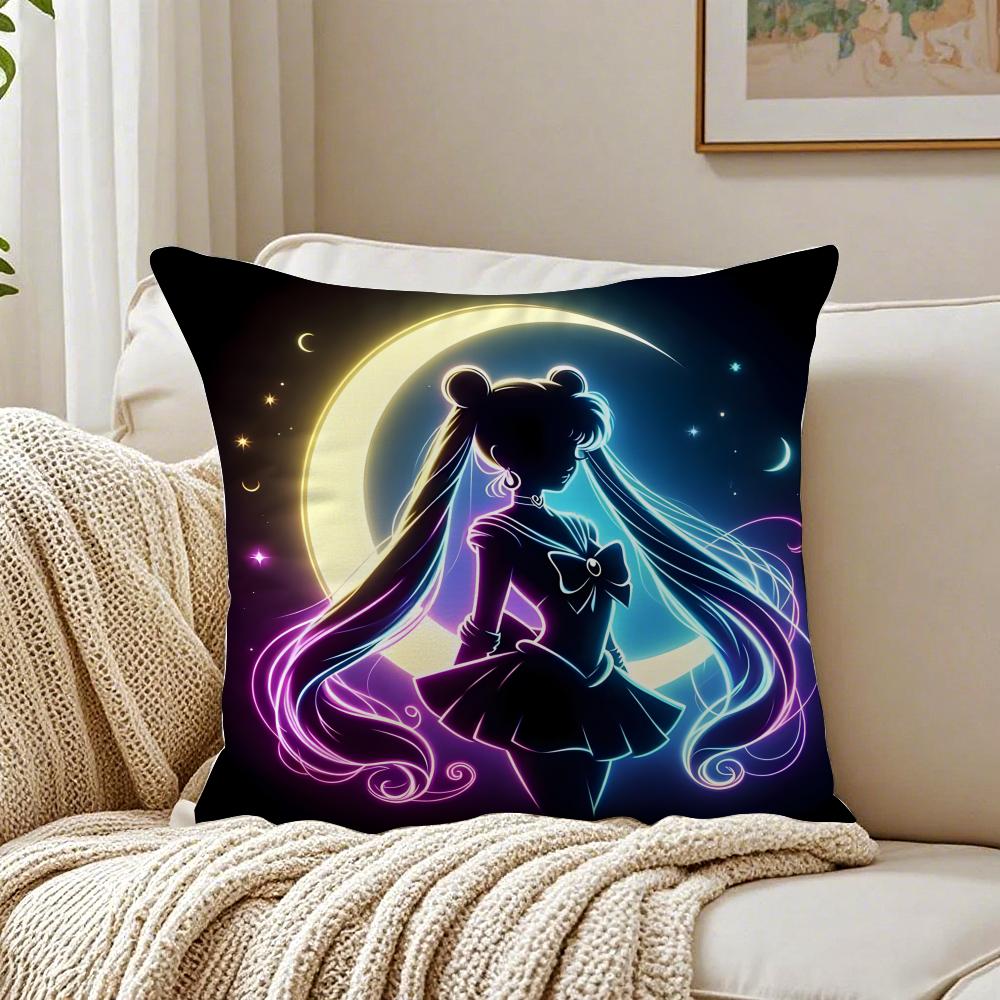 anime magical SSailor MMoon Cushion Cover Pillowcase Antidustmite living Room Sofa Decor Cushion Room