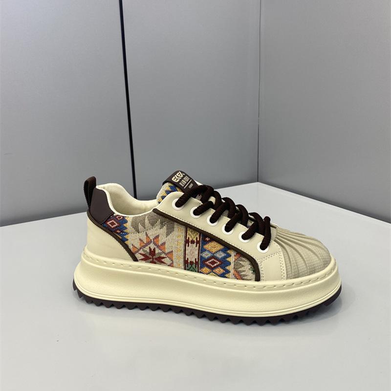 

Новые туфли-ракушки мужские, цветные, повседневные, модные, с индивидуальностью, легкая роскошь, универсальные, на платформе, спортивные, мужская обувь 39