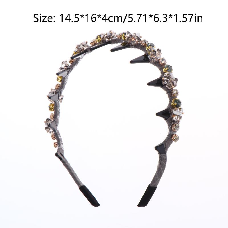 Stylish Rhinestone Hair Hoop Crystal Non Slip with Teeth for Women’s Daily Hair Fashion