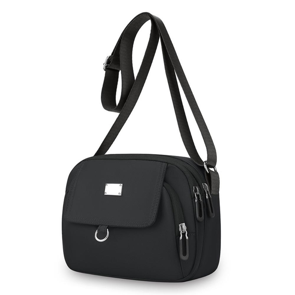 

Zipper Mobile Phone Shoulder Bag Large Capacity Women Oxford Messenger Bag Daily чёрный