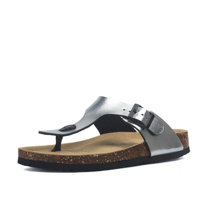 Fashion New Summer Cork Slippers Shoe Women Casual Mixed Color PU Flip Flops Holiday Beach Slides Flat With Plus Size 35-45
