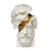 Sliced Philosopher Sculpture Golden Skull Greek Philosopher Statue Resin Figurine Home Office Desktop Decoration Ornament