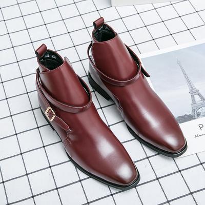 Promoção Imperdível Botas Chelsea Masculinas Novas Botas de Cano Curto Masculinas Tira de Couro Macio Sapatos Sociais Elegantes Formais Business Casual Sapatos Masculinos