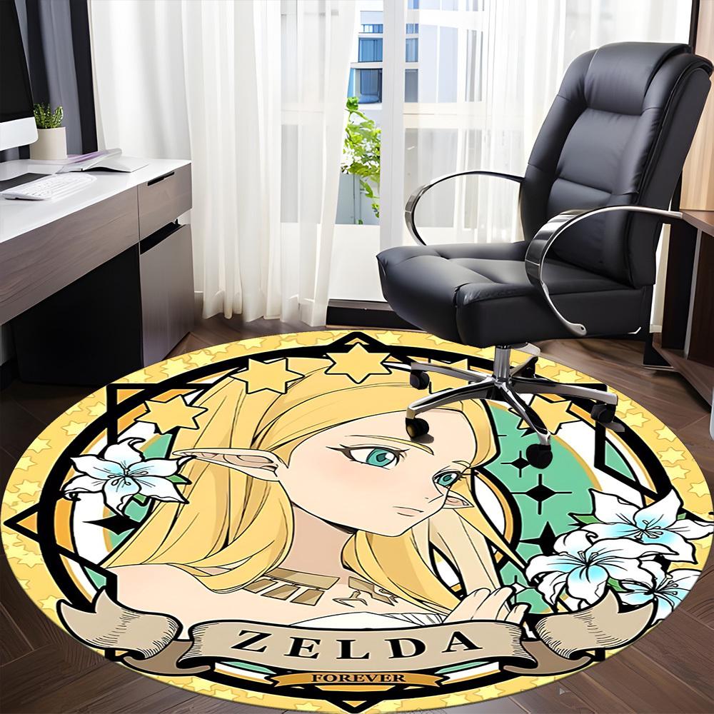 1pc Legend Zelda Office Round Area Rug, Under Office Chairs Bedroom Living Room Home Decor A1016248