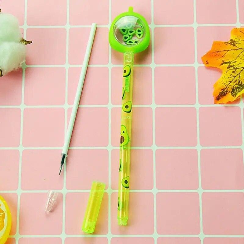 1 Piece Stationery Kawaii Gel Pen School And Office Supplies Creative Fruit Glitter Recreation Cute Gel Pen
