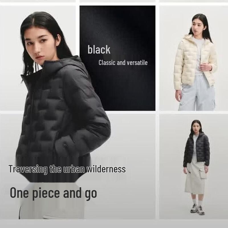 BOSIDENG Cloud-Feel Hooded Goose Down Jacket for Women