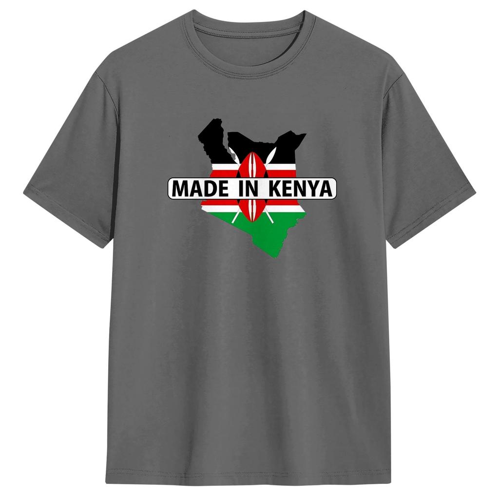 Made In Kenya T Shirt Hipster T Shirts Short Sleeves Streetwear Tops Summer Cotton Oversize Tees