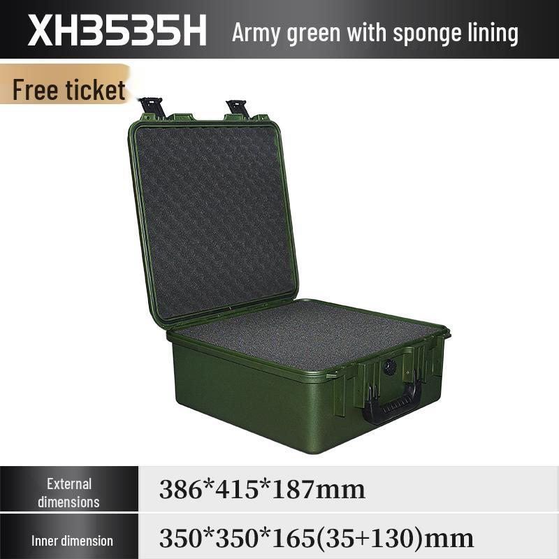 Xihua IP67 Waterproof ROHS Certified Thickened Plastic Toolbox - 35x35 Square Moisture-Proof Instrument Case