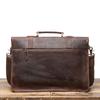 Men's Retro Crazy Horse Leather Crossbody Briefcase - Large Capacity Genuine Cowhide Handbag