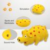 Polka Dot Latex Dog Chew Toy with Oinks Sound Sounding Pigs Dog Toys Durable Self Playing 8 Inch (Approx. 20.3 cm) Dog Squeeze Toy for Teeth (Yellow)
