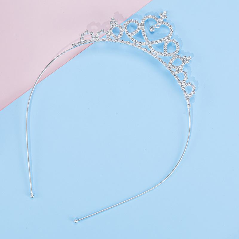 New Children's Headwear Accessories Children's Princess Crown Headband Girls' Heart-shaped Accessories Birthday Hair Cards