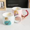 Cartoon Ceramic Cup for Girls and Boys Office Mug with Cute High Value Cup for Students Couple Water Cup