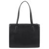 COACH 36 solid color silver logo magnetic snap buckle cowhide tote bag tote bag shopping bag hand shoulder bag large size women's black