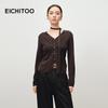 Women's V-Neck Ribbed Knit Sweater Top