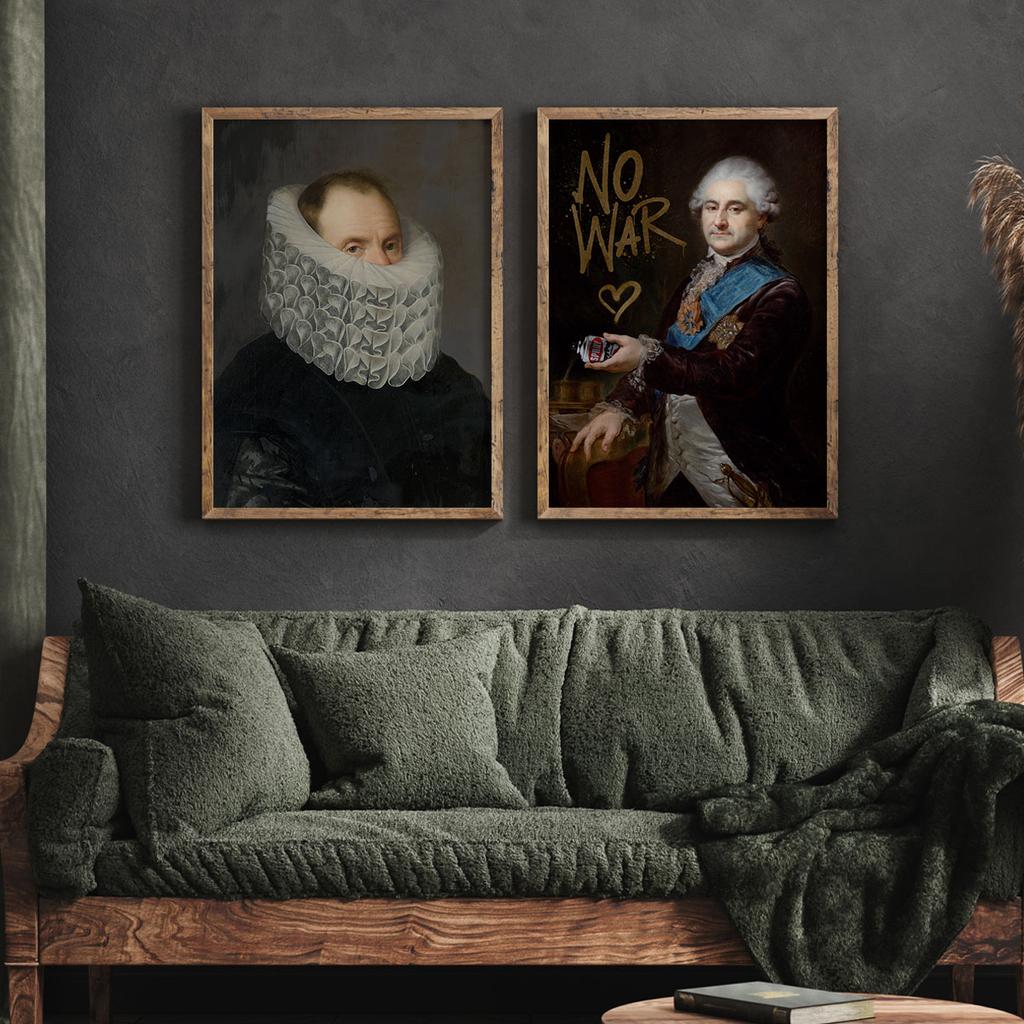 Set of Two Posters Old Portraits