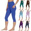 Women's Yoga Capris with Pockets - Color 7/8 Length Athletic Pants for Workout, Yoga, Gym, Casual Wear