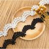 4 Meters Width 2cm Black Ivory Lace Trim Clothing Decorative Wave Lace Fabic Ribbon Handmade DIY Hometexile Sewing