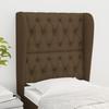 VidaXL Headboard with Ears Dark Brown 83x23x118-128 Cm Fabric3118269