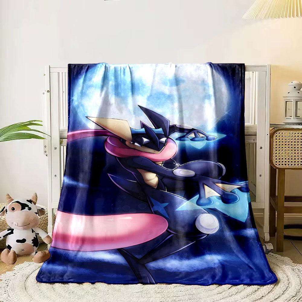 

A dark ninja-like figure with a pink scarf under a glowing full moon. for all seasons blanket lunch break throw gift 80cm x 120cm